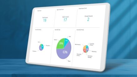 ML Work Orders Issues Tracking Module on Tablet