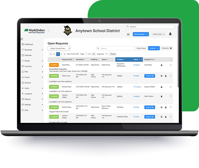 ML Work Orders Screenshot