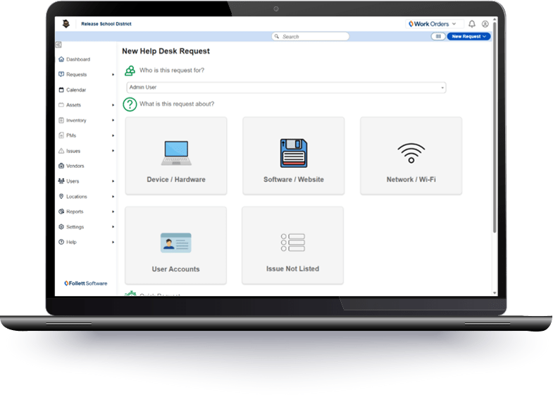 ML Work Orders Tech Requests Screenshot